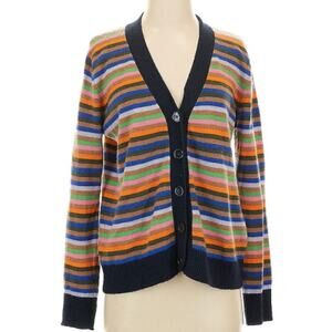 Jumper1234 Autumn Pinstripe 100% Cashmere V Neck Cardigan 3 L